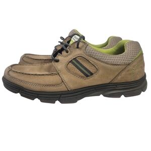 Men's Taupe Lace-Up Sneakers with Green Interior. Size 11